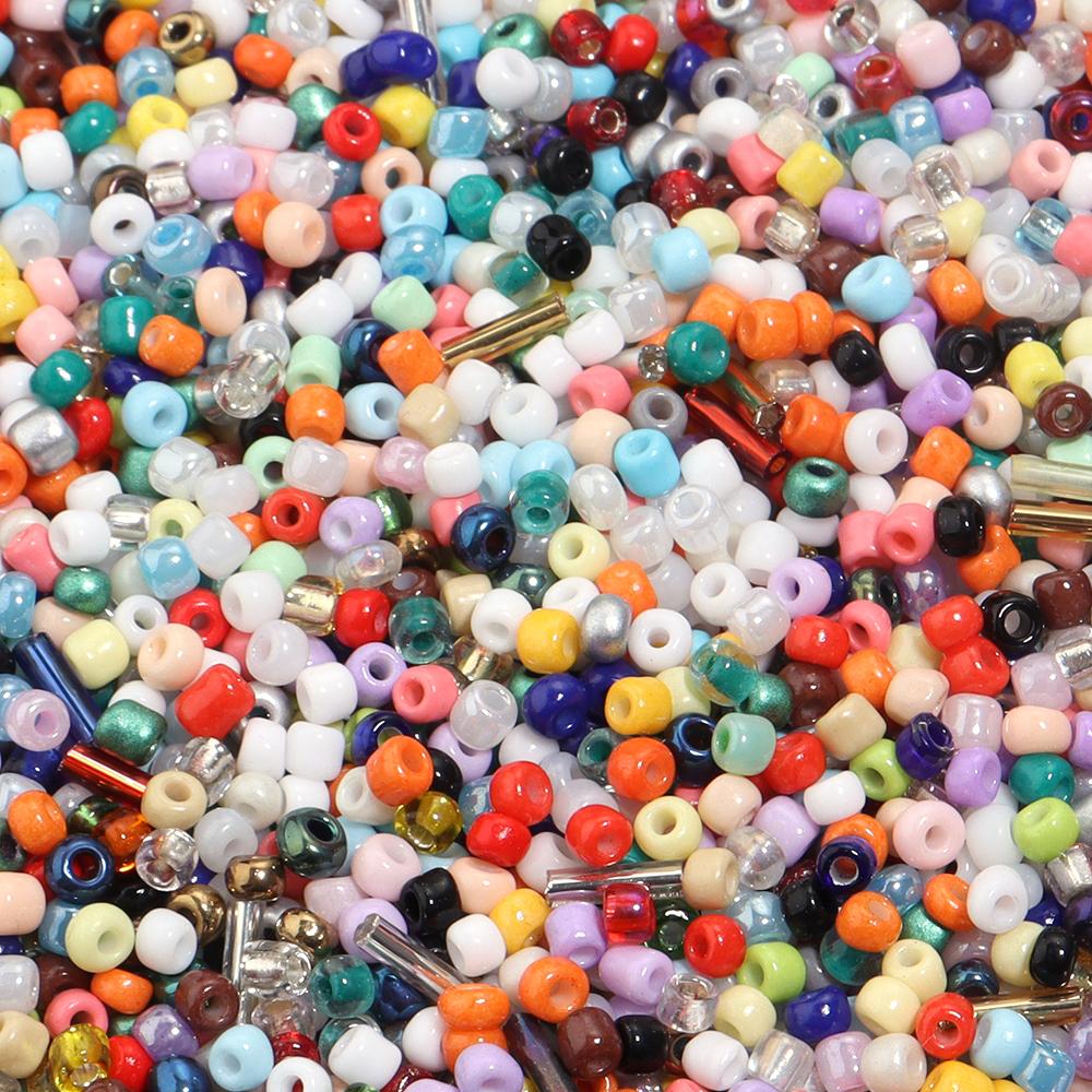 40g 3mm Glass Seed Beads Mixed Color Round Loose Spacer Glass Rice Beads For Jewelry Making DIY Bracelets Necklace Accessories