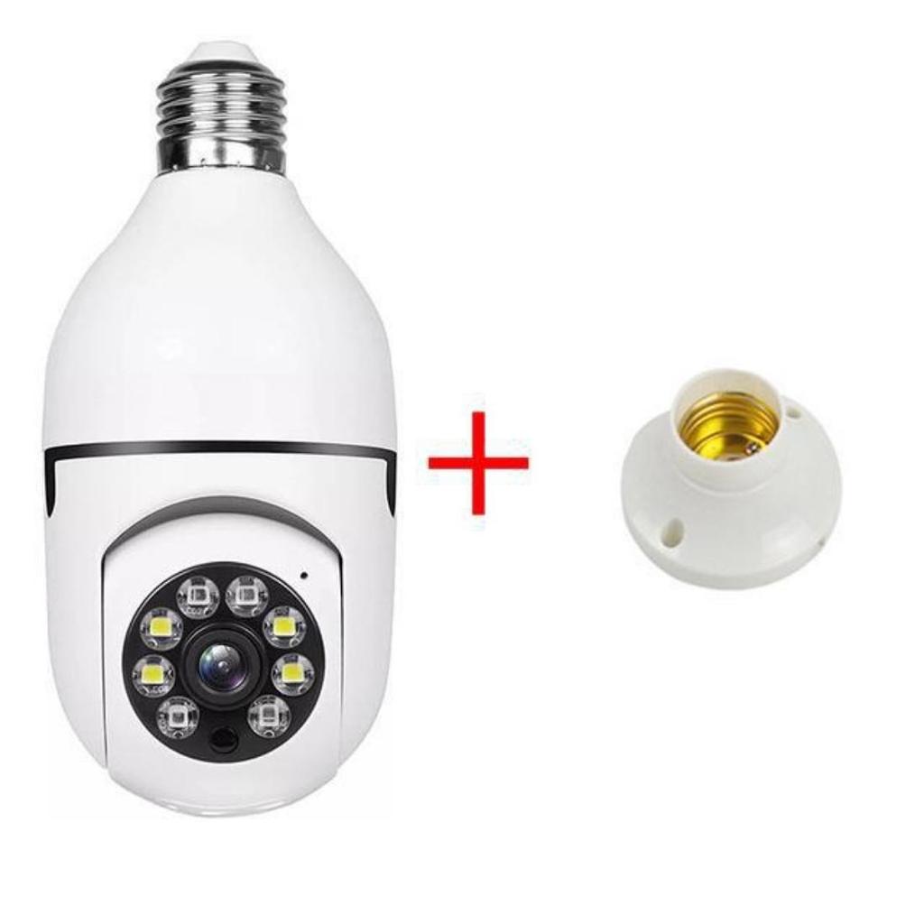 Full HD 1080P Security Monitoring Camera 360 ° Rotation Automatic Tracking Panoramic Light Bulb Camera Wireless WiFi