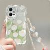 Blumen-Handyhülle für Motorola Moto G84 Edge 50 Pro Fusion Ultra G14 G24 G34 G22 G15 E13 Hülle mit Blumen-Handgelenkband Lanyard