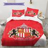Sunderland AFC  Pattern Bedding Quilt Set  Home Decoration  Gift (1 * Duvet Cover + 2 * Pillowcase  Without Core)