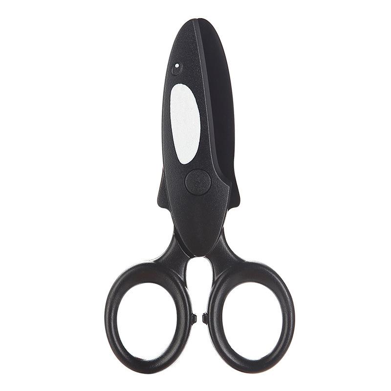 1Pc Cute Cartoon Animal Children's Plastic Scissors Safety Non-metal Blade Handmade Paper Cutter Kindergarten School Supplies