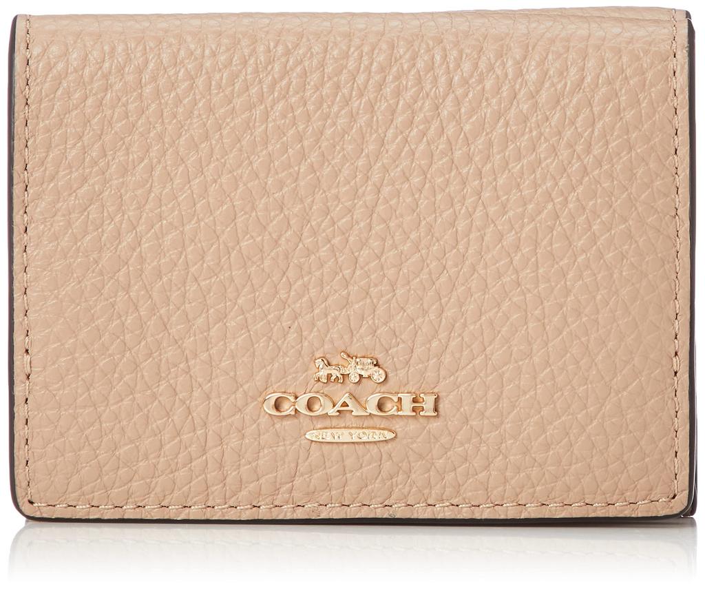 Unisex Leather Trifold Wallet 88666 [Coach] Im/Taupe [Item]