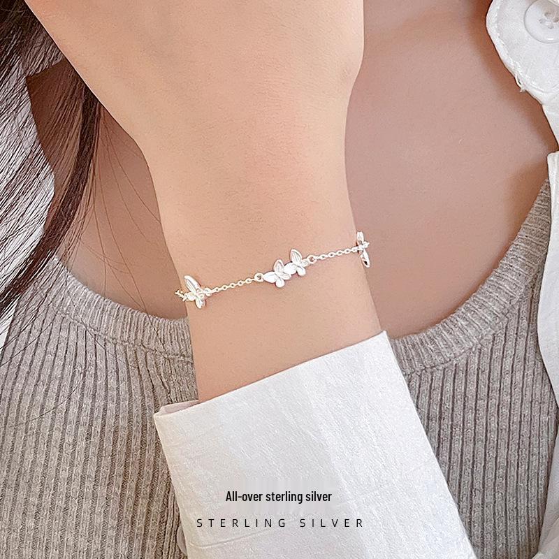 Bracciale Cui Yan in Argento Sterling S925 Farfalla Fatata Coreana per Donna - Gioielli di Alta Gamma Primavera/Estate 2025