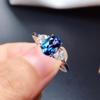 Trendy Sapphire-Inspired Open Ring for Women