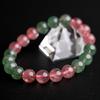 Eigado Strawberry Green Quartz 20 Inner Natural Power Good Luck & Bracelet, Beads, 10mm, Diameter Approx. 16cm, Stone, Stone, Charm,