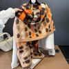 Fashion versatile contrasting colors double-sided imitation cashmere scarf winter high-end warm shawl women