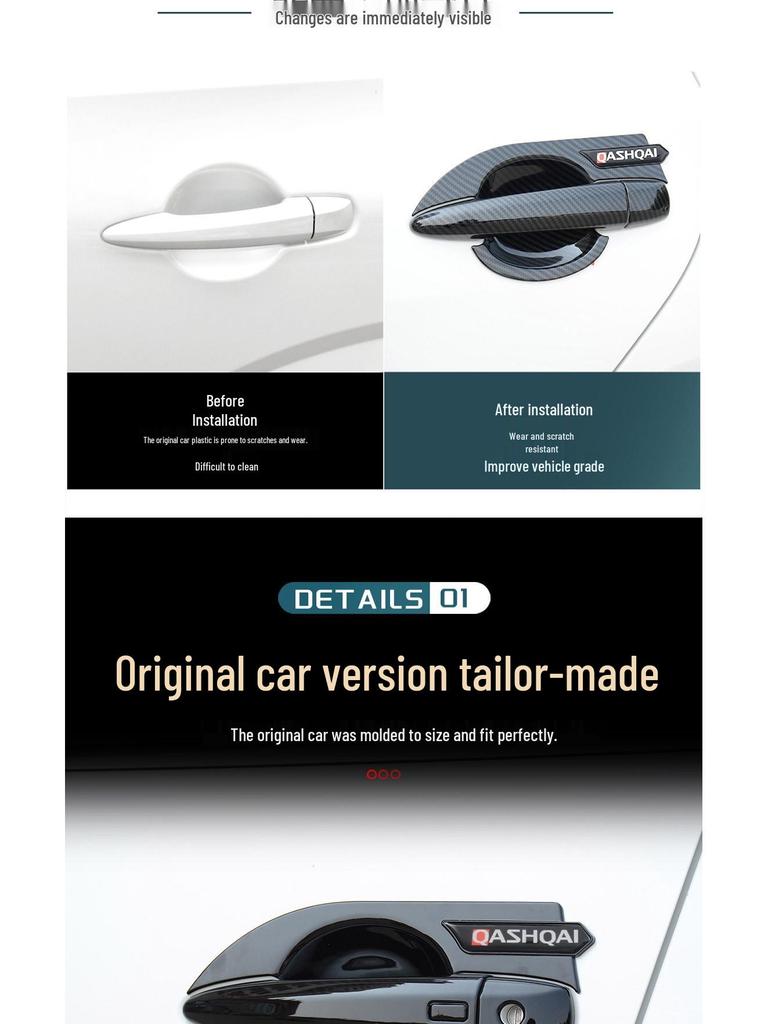 Qashqai Außentürgriffschalen-Aufkleber - Kratzschutz & Dekorative Zubehörteile