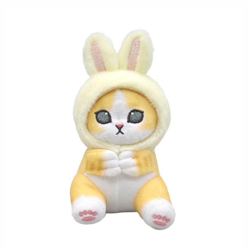 Cute Tempura Shrimp Cat Plush Toy Soft Pp Cotton Stuffed Animal Keychain