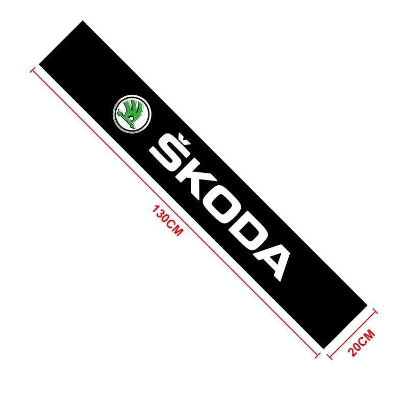AAFM1 Car front window shade decorative sticker For Skoda Octavia MK2 MK3 2 3 A7 Fabia Karoq Kodiaq Superb Rapid Kamiq Scala Yeti Di