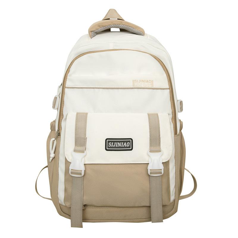 Schoolbag Stylish Simple Versatile Student School Bag Niche Design Light Leisure Travel Backpack Large Capacity Class Backpack