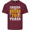 70th Birthday 70 Year Old Funny Alcohol Unisexs Light Cotton TShirt