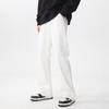 Mens Black Flared Denim Jeans Loose Fit Casual Streetwear Straight Leg Tapered