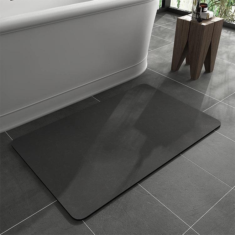 Simple Solid Color Diatom Mud Floor Mat Bathroom Floor Mat Bathroom Moisture-wicking Foot Mat Home Entrance Door Mat