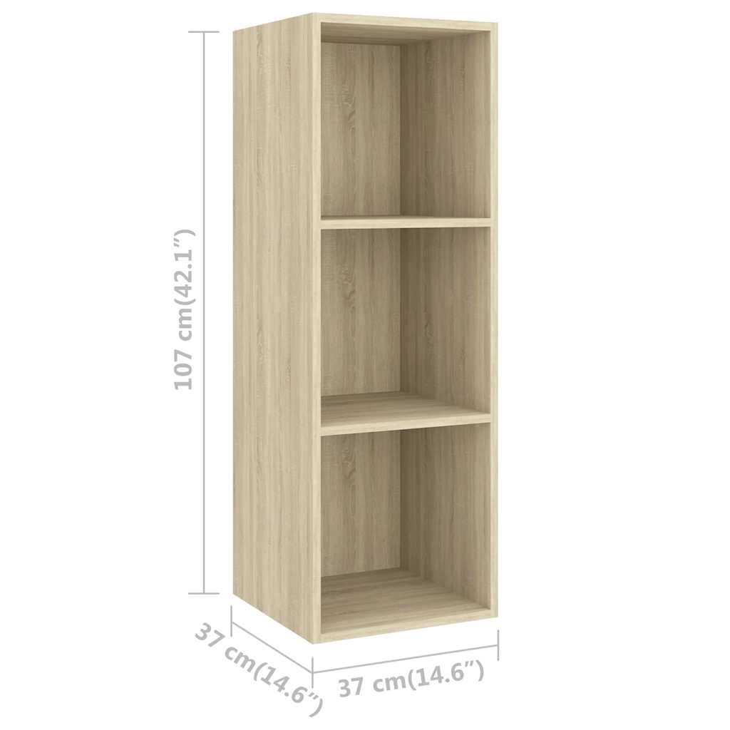 3 piece TV cabinet set Sonoma oak effect particleboard