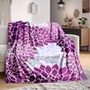 1pc Purple Floral Pattern Blanket Warm, Cozy, And Soft, Suitable for Sofas, Beds, Cars, And Office Use.Perfect for Camping And Travel, Making It a Gre
