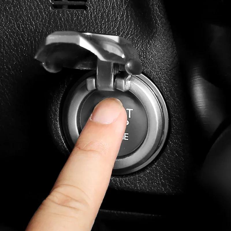 Car One Button Start Stop Cover Sticker for Mitsubishi Badge Lancer Pajero ASX Outlander Eclipse Galant Montero L200 Inner Decor