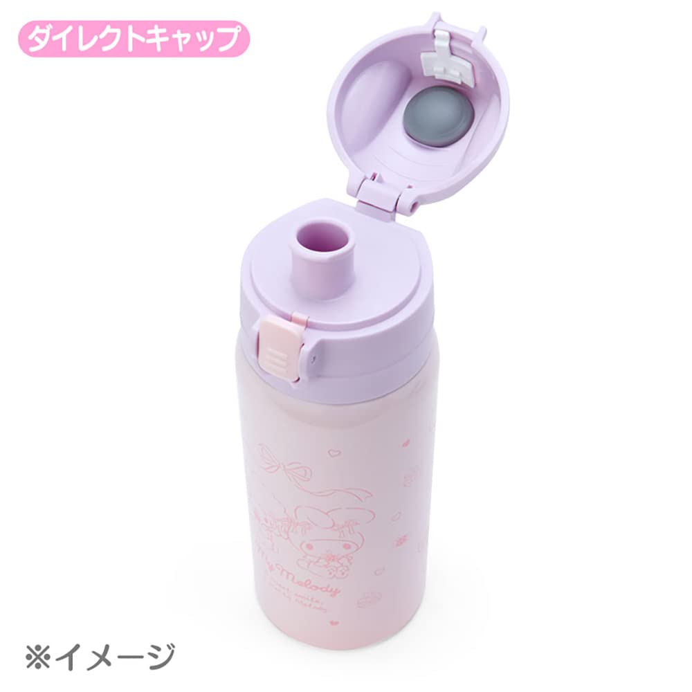 Sticlă de apă Sanrio 620 ml, cu cană, sau sticlă medie de 670 ml, cu capac, din oțel inoxidabil, pentru depozitare termică și la rece, 744671, pentru copii