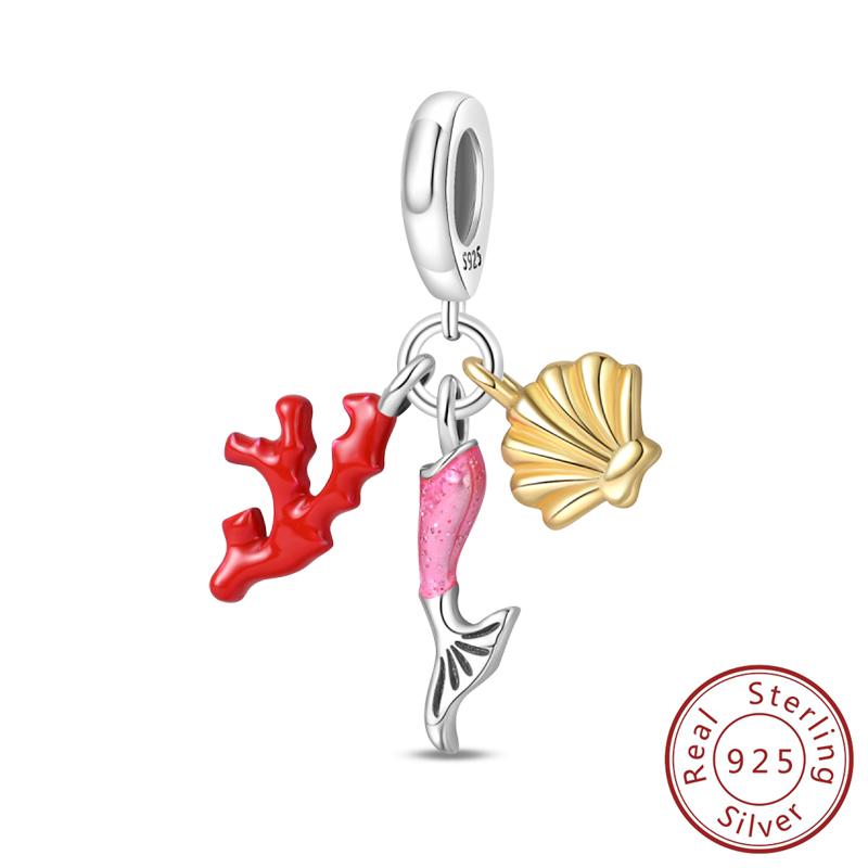 100% Copper Tortoise Starfish Coconut Luminous Ocean Surfing Charms Beads Fitoriginal Bracelets Diy Jewelry
