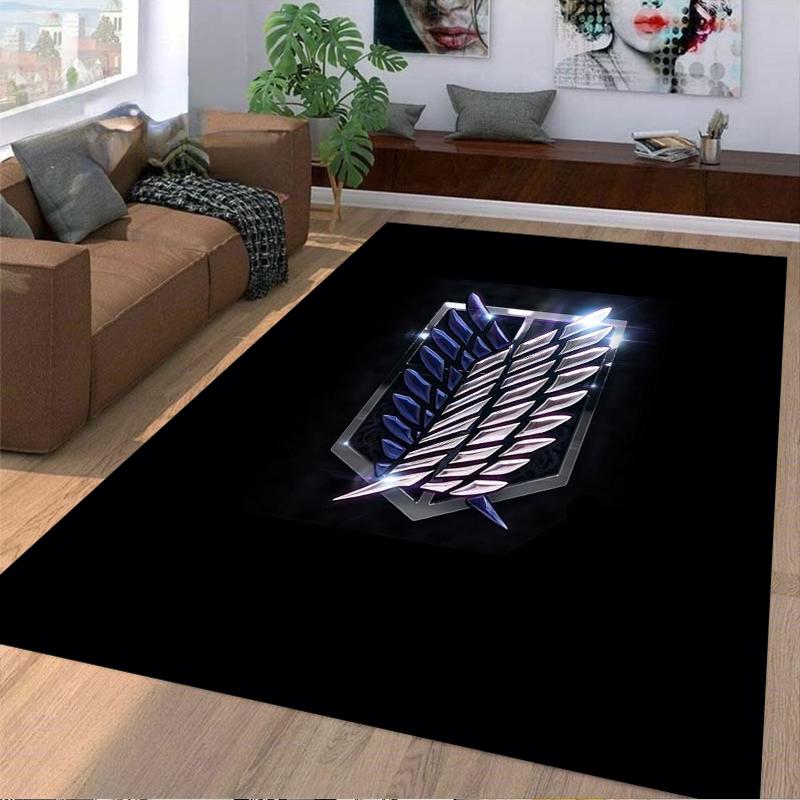 Attack on Titan Wings Logo carpet Non-slip rug suitable for living room and bedroom sofas