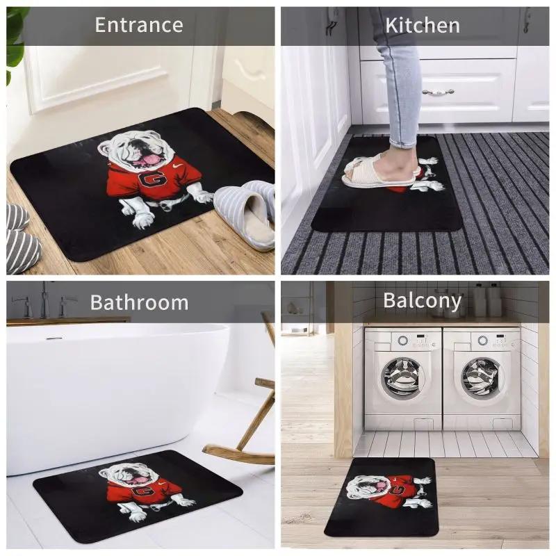 English Bulldog Doormat Non-Slip Bath Kitchen Mat Bedroom Balcony Door Floor Entrance Carpet Rug