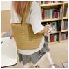 Large capacity woven straw bag women's summer new casual shoulder tote seaside vacation beach bag