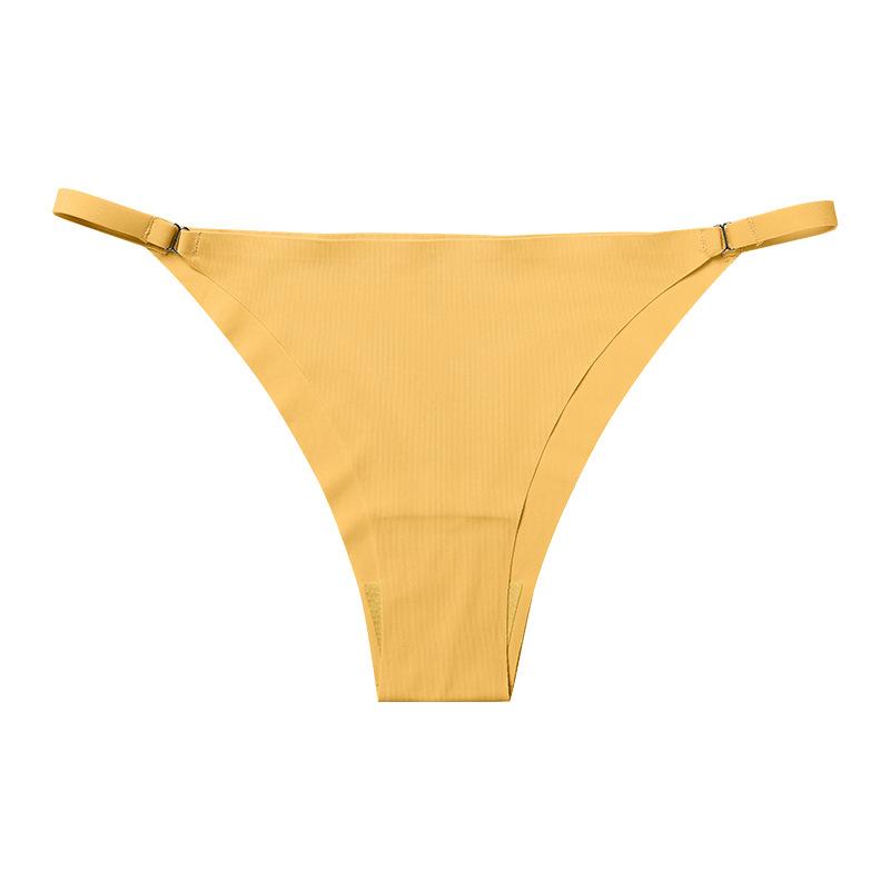 

European and American sexy suspender underwear, women s seamless ice silk pure cotton crotch breathable low-rise sports yoga briefs S