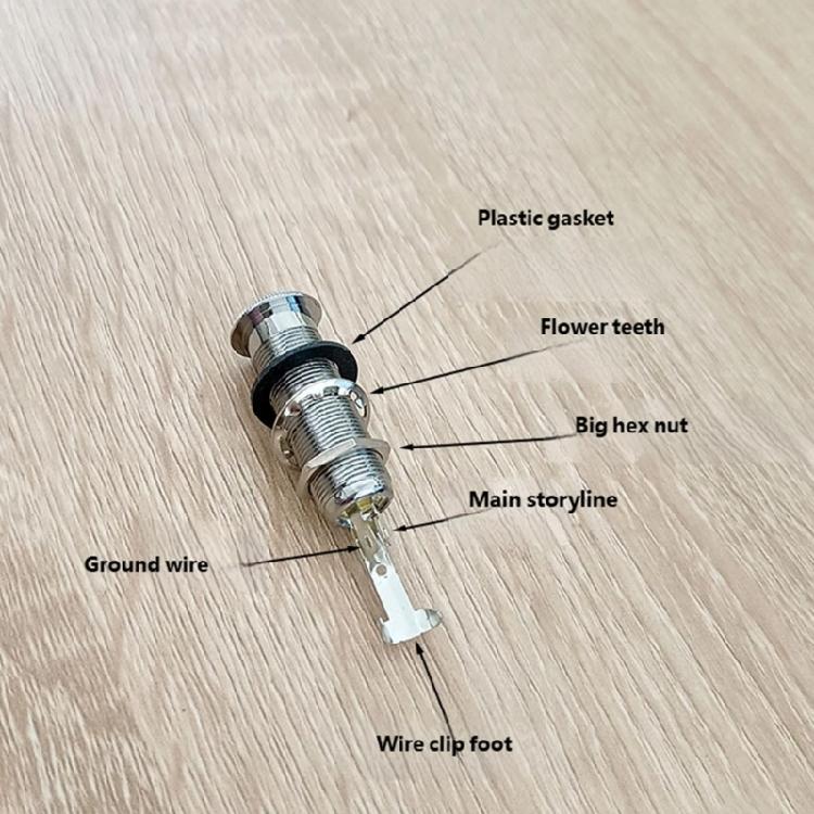 Premium 6.35mm Instrument Jacks Socket Bass Straight Ribbed Tube for Electric Guitar Bass Ensures Reliable Connectivity
