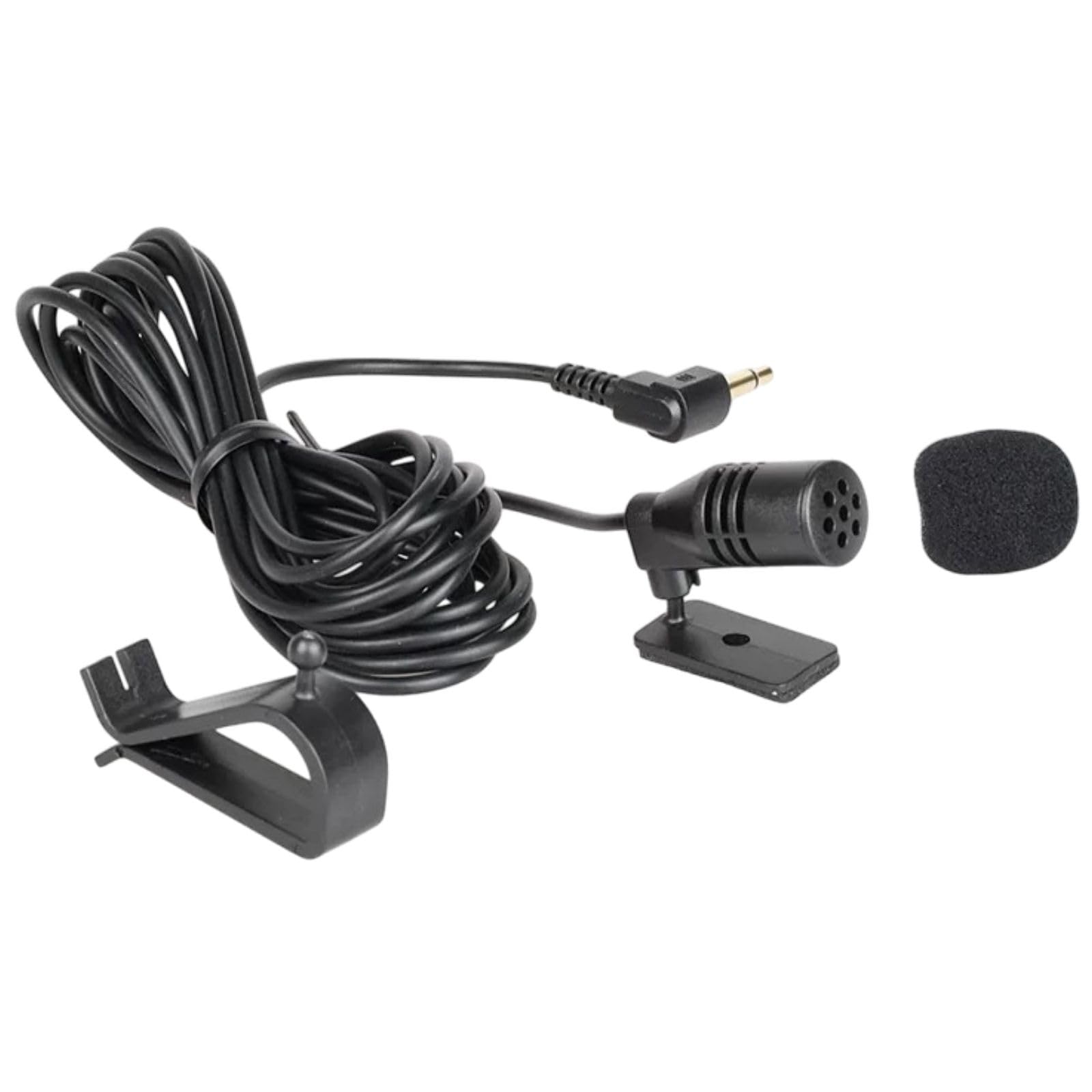 

YESprime 3.5mm Car Navigation Microphone Car Triangular Clip Speaker Handsfree Panasonic Pioneer Carrozzeria Radio Compatible 1 Piece
