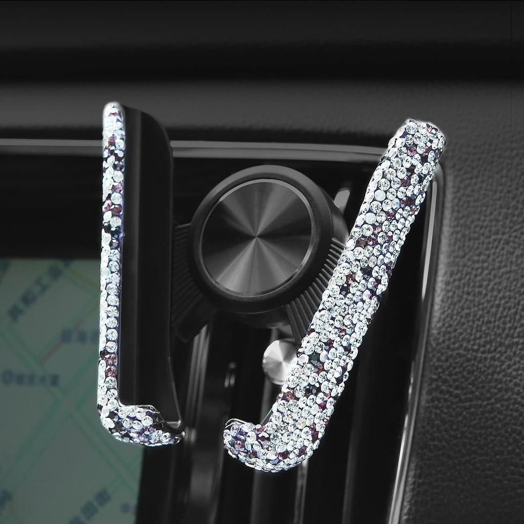 

Автомобильный держатель на воздуховоде с блестящими стразами, аксессуар из ПВХ с водным сверлом для автомобиля StyleF