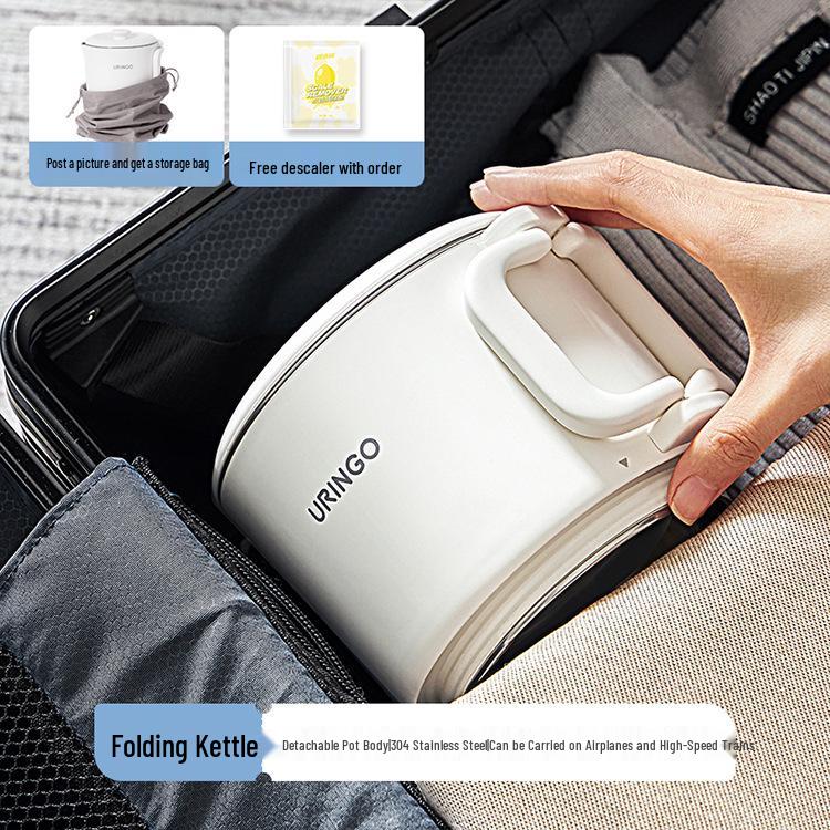 

Seven-Color Foldable Travel Kettle: Portable Stainless Steel Fast-Heating Mini Boiler with Insulation