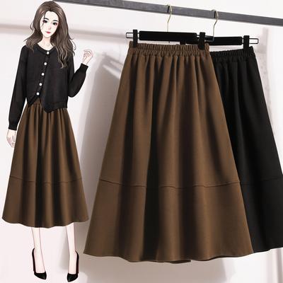 Winter Drooping Versatile Wool Umbrella Skirt Mid-length Sporty High-end A-line Skirt To Make You Look Slim and High-waisted Skirt for Women