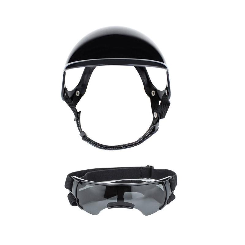

Shockproof Pet Safety Helmet and Sunglasses Set For Biking Hiking With Soft Breathable Padding Dog Outdoor Sports Gear