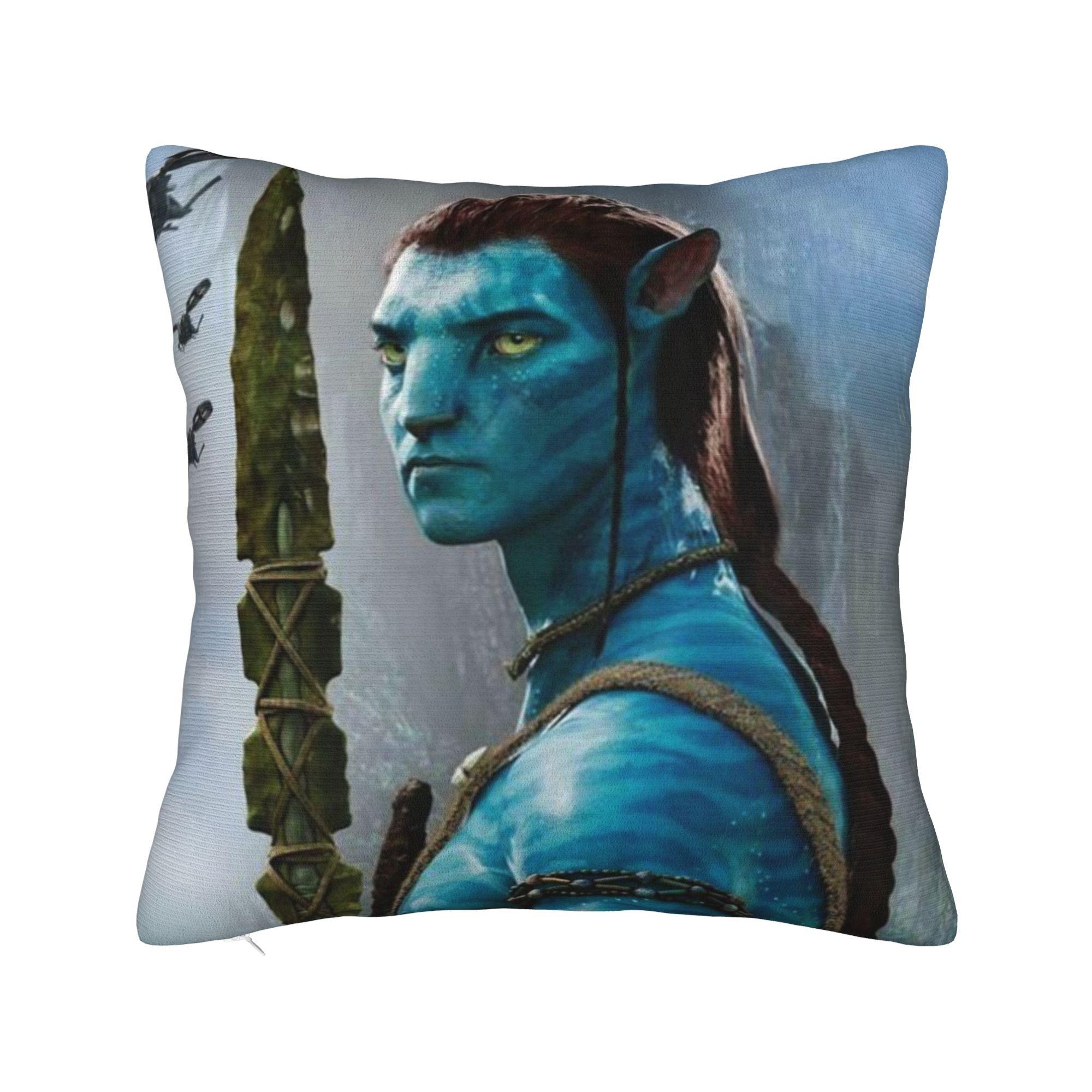 Pandara Jewelry Unisex Avatars Jake Sully Standing Pose Pillow Cover Comfy Cushion Cover Funny Pillow Case For Wedding Party Home Decor