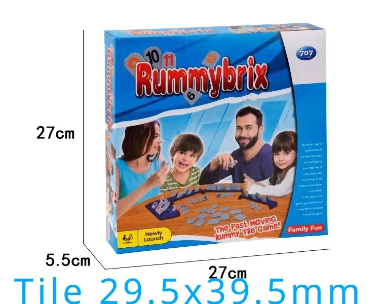 Israël Runmmikub Spel, Rummy Kubus 106 Tegels 4 Bordjes  2-4 Spelers Rummybrix Kaart Verzamelen Interactieve Intelligentie Desktop Speelgoed