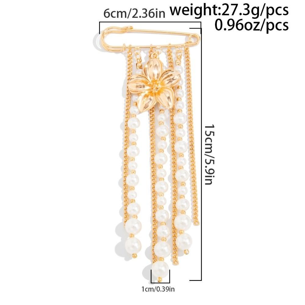 New Multi-Functional Chain Tassel Brooches Adjustable Detachable Beaded Chain Pin Handmade Fixator Trouser Leg Women
