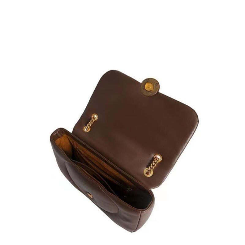 Axillary Bags Women's New Fashion Lock Buckle Handheld Bag Korean Style Solid Leisure Outdoor Versatile Shoulder Bags Chain Bags