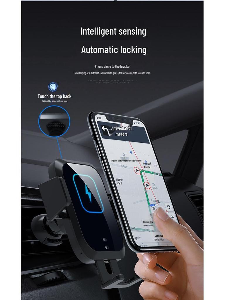 15W Auto-Sensing Wireless Car Charger & Phone Holder