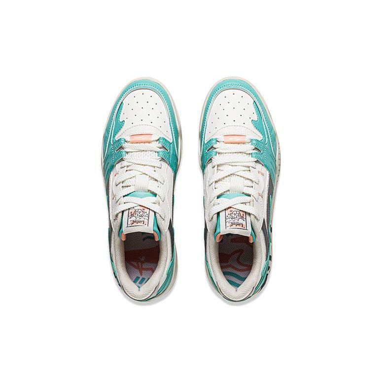 Li-Ning Light Blue Ocean Lightweight High Resilience Thick Sole Height Increasing Wear Resistant Breathable Low Top Skate Shoes AGCT416-2