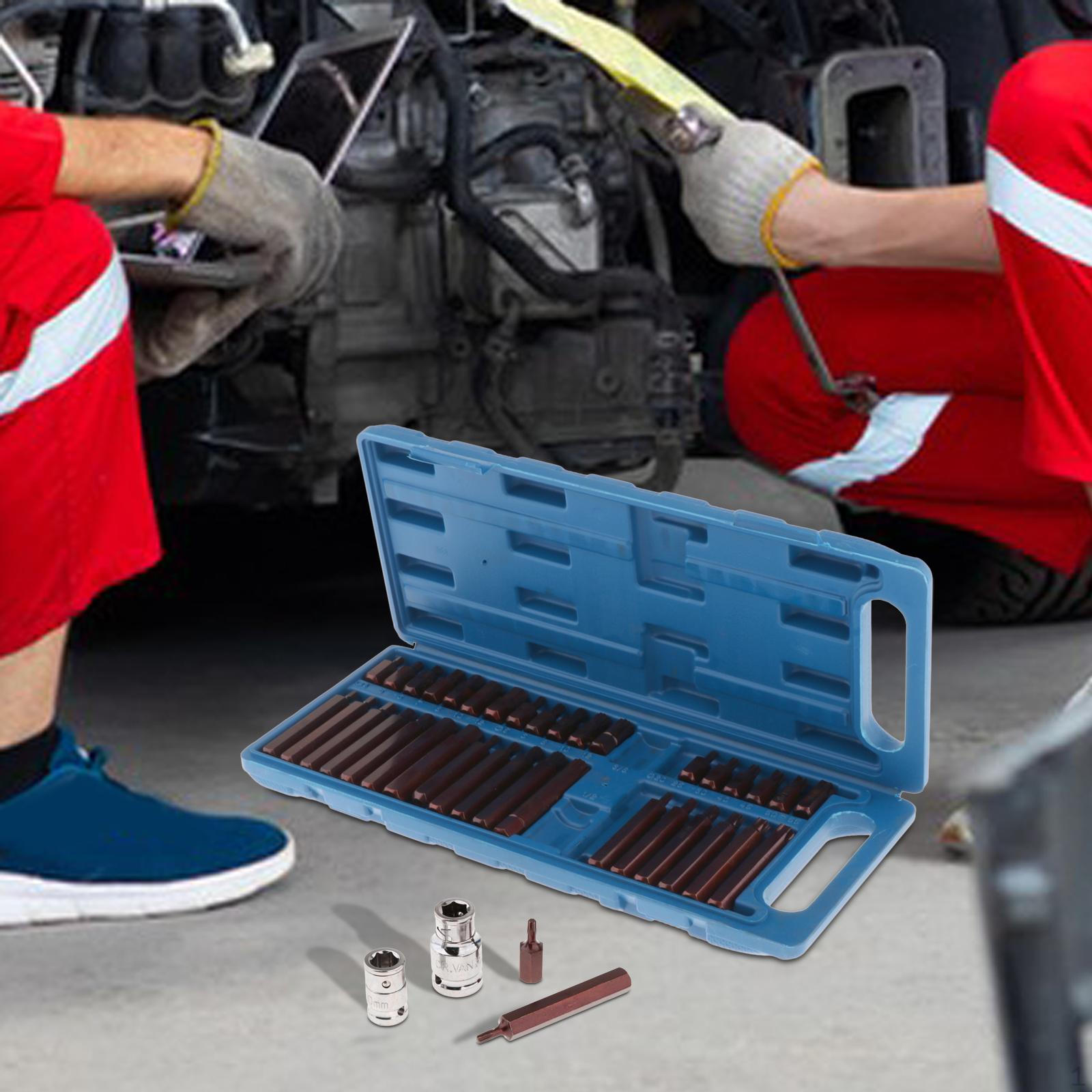 

40 шт. Набір торцевих головок 1/2 3/8 з шестигранною головкою Torx, набір насадок для ручного інструменту Bronze