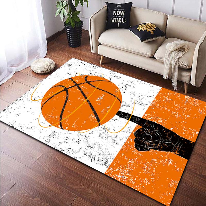 Basketball Large Rug for Living Room 3D Printing Carpet Bedroom Area Rug Bathmat Soft Rug Home Decoration Table Mat Pet Mat
