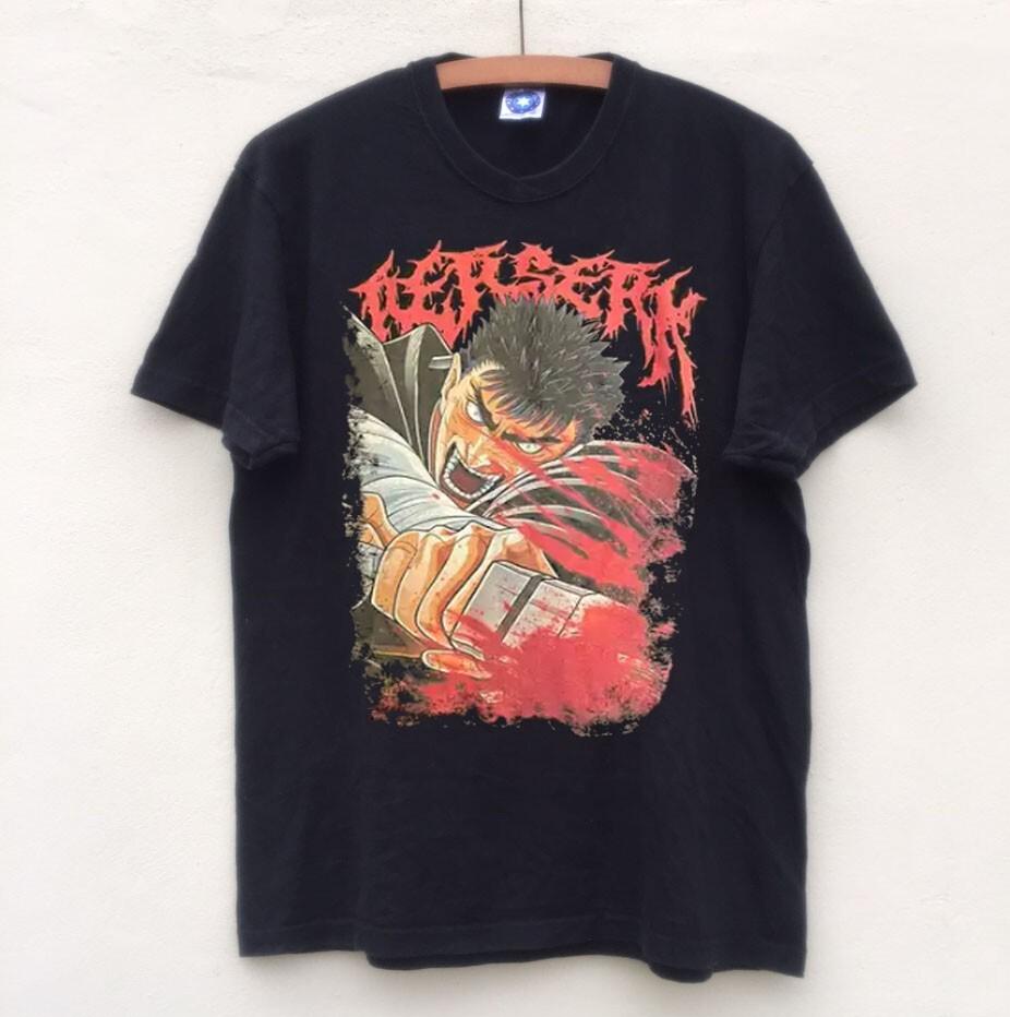 Berserk Shirt Anime Manga Black Short Sleeve Cotton T-shirt Unisex VN0345 M