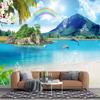Beach Murals Island Coconut Tree Wallpaper Rainbow Beach Wallpaper