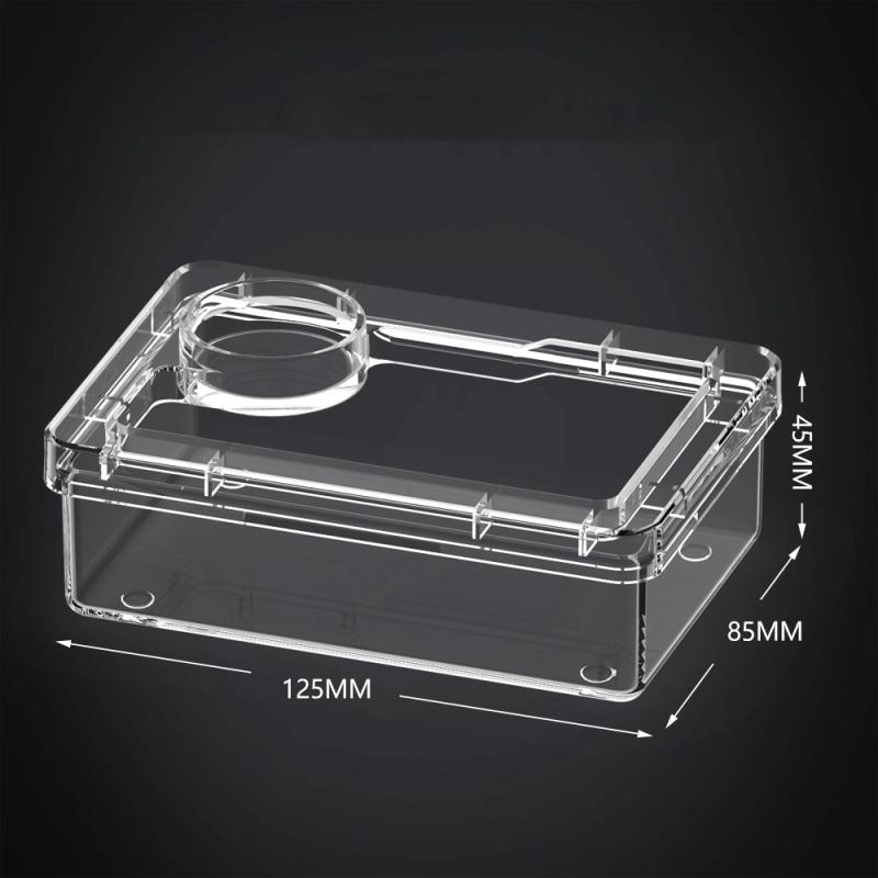 Pet Reptile Lizard Turtle Transparent Feeder Anti-Escape Food Bowl Worm Live Container Reptile Pet Bowls Feeder Pet Supplies