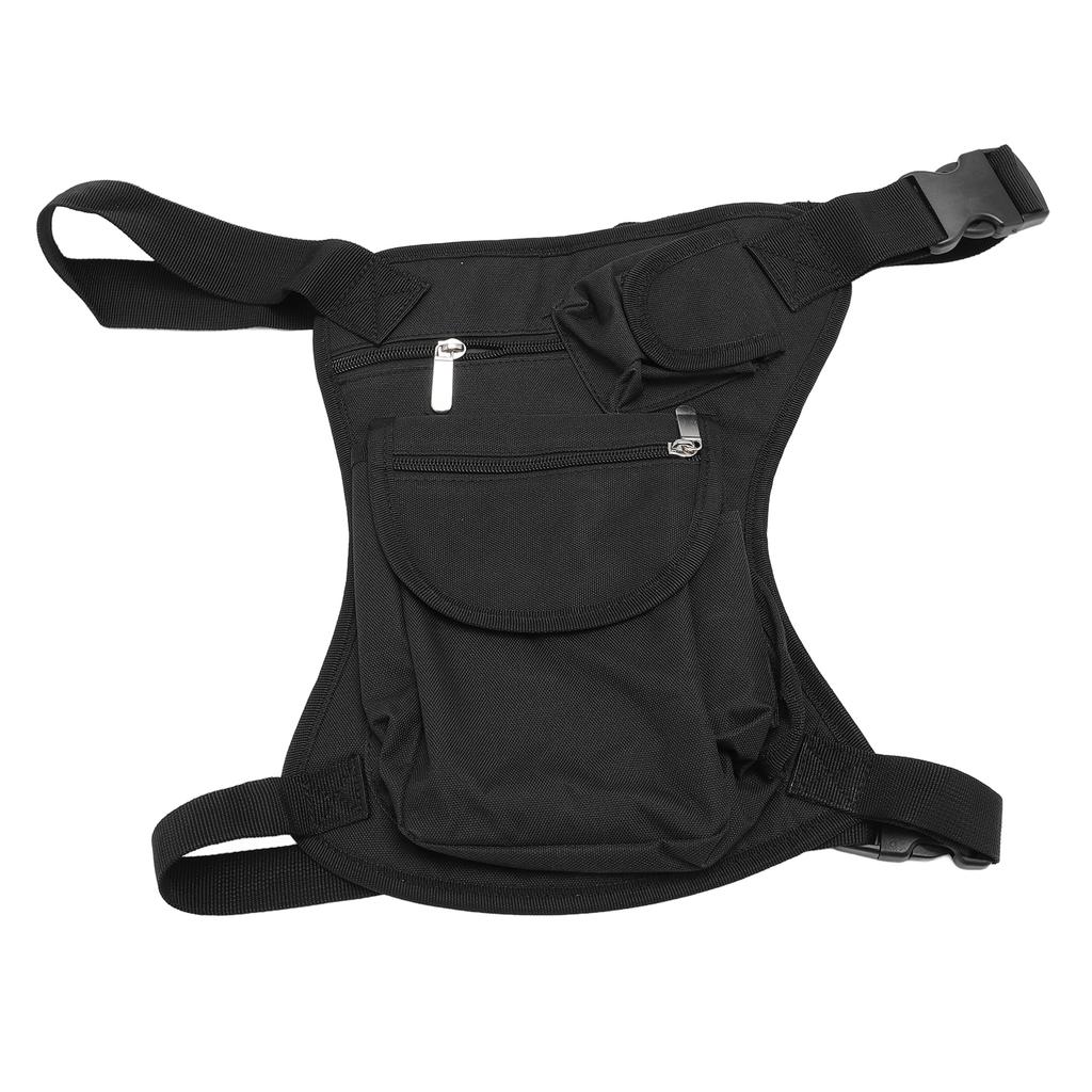 Drop Leg Bag Adjustable Straps Canvas Motorcycle Cycling Thigh Pouch Fanny Pack for Outdoor Hiking