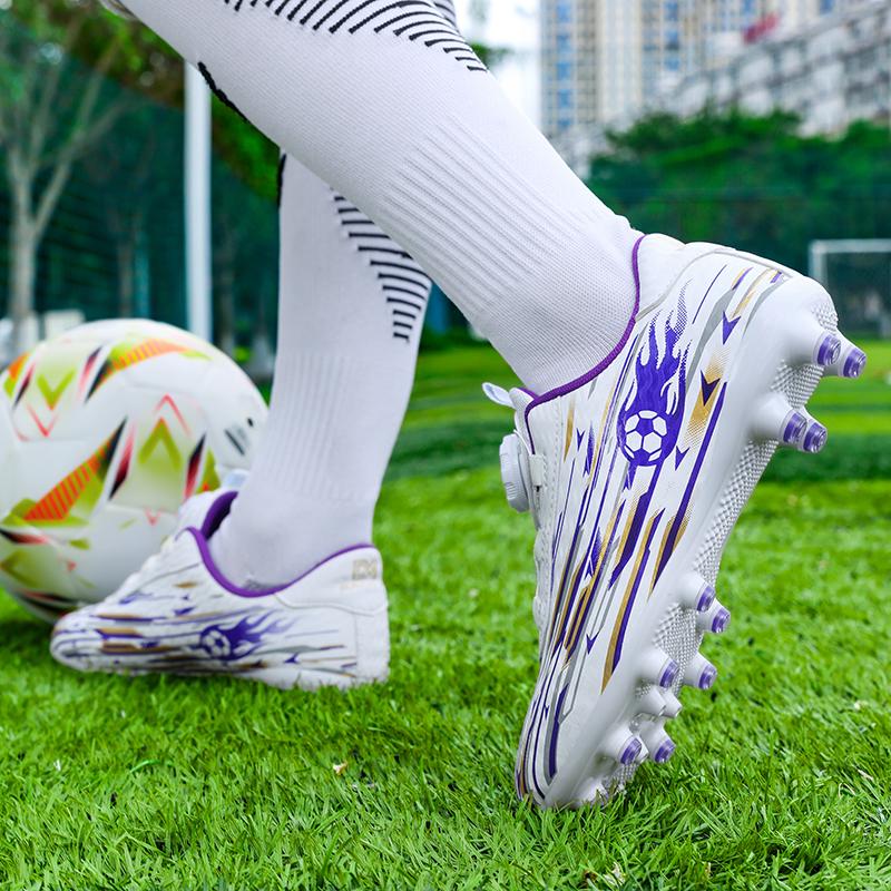 2026 Kids Soccer Football Boots FG Cleats Unisex School Training Non-Slip Breathable Outdoor Athletic Shoes for Boys Girls