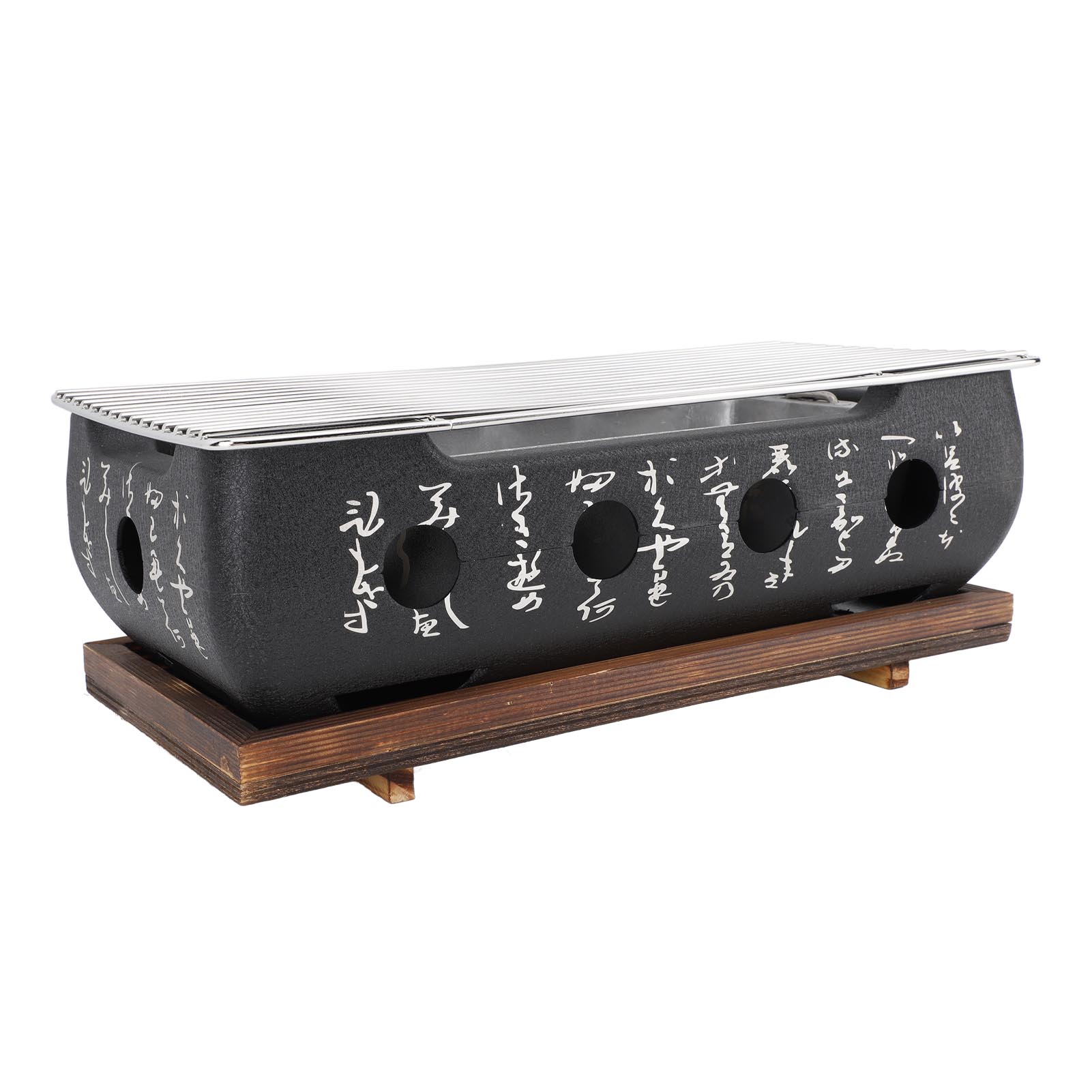 

Японський мангал для барбекю Портативний Алюмінієвий сплав Швидкий нагрів Каліграфія Універсальний Відкритий мангал для барбекю для вечірки