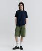 MAGOODGAN Bernard 4918 Double-Pleated Khaki Elastic Waist Shorts