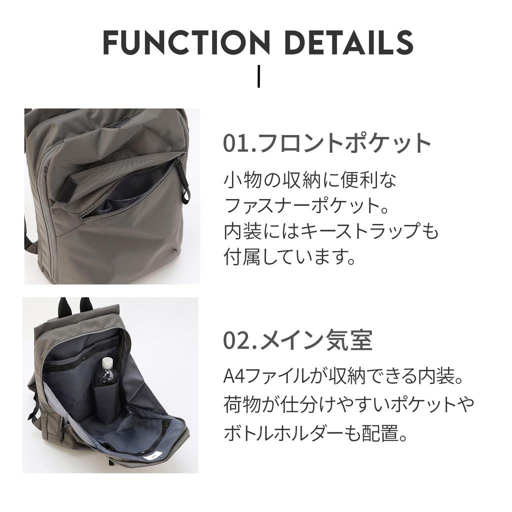 Backpack for Women and A4 fits 1 Sani 20404 Jet Black [Acegene] Men, 11L, size, 13.3-inch laptop, compartment, 430g,