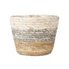 Straw Weaving Flower Plant Basket Grass Planter Basket Indoor Outdoor Flower Pots Plant Containers for Plantable Plants