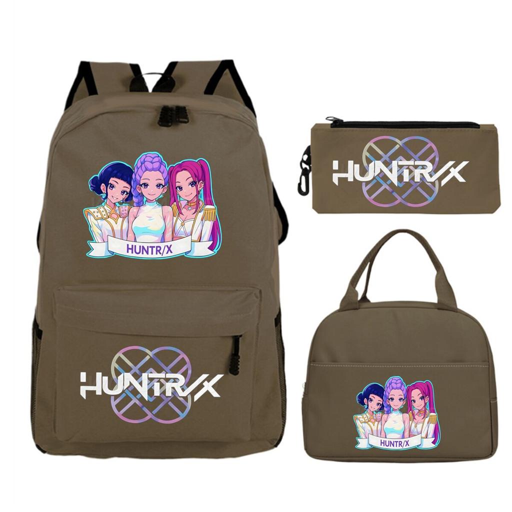 Animation Cartoon Printing Trend Student School Bag Lunch Bag Stationery Pencil Bag Combination Three-Piece Set